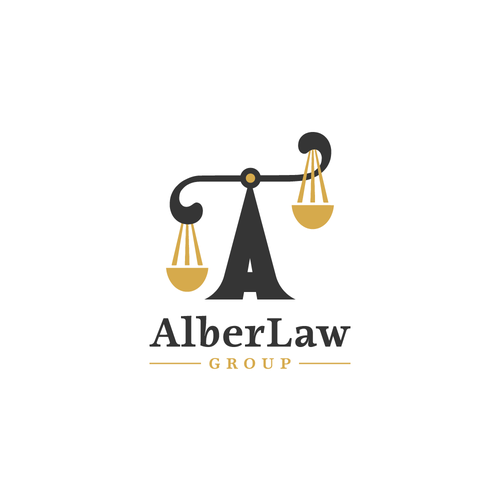 Law office firm logo keep Alber Law separate it looks better Design by Muthanna Saqr