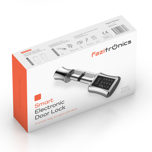 Product packaging for smart electronic door lock Réalisé par Sinans