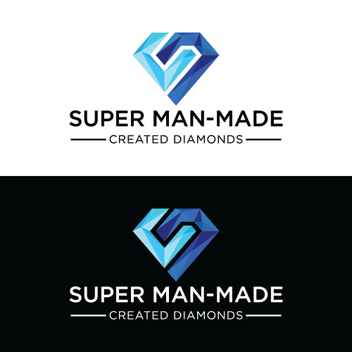 Strong & Simple design for our Super Man-Made Created Diamonds Design by ♛ clever studio ♛