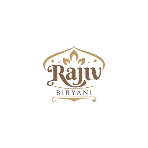 Indian Food Cloud Kitchen Logo Design, Rajiv Biryani Design by Li Xian