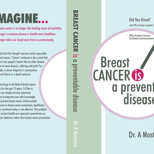 Create a catchy book cover for Breast Cancer Is A Preventable Disease Design by freshvision