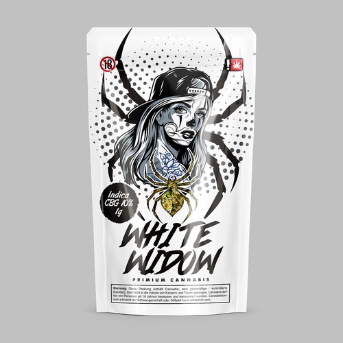 White Widow Weed Doypack Design by Manthanshah