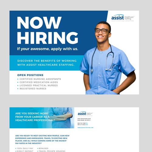 Redesign our Help Wanted Postcard! Design by laxman2creative