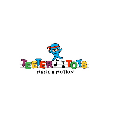 Teeter Totter meets Tumbling Tots - this logo is all about play! Design by Ne'Uban