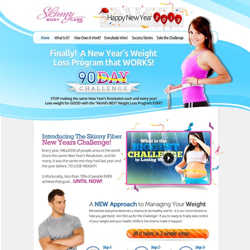 Create the next website design for Skinny Fiber New Year's Challenge Diseño de Smashing Boys