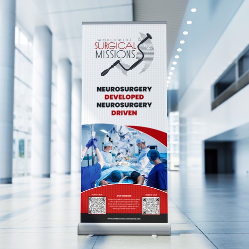 Surgical Non-Profit needs two 33x84in retractable banners for exhibitions Réalisé par Graphic-Emperor