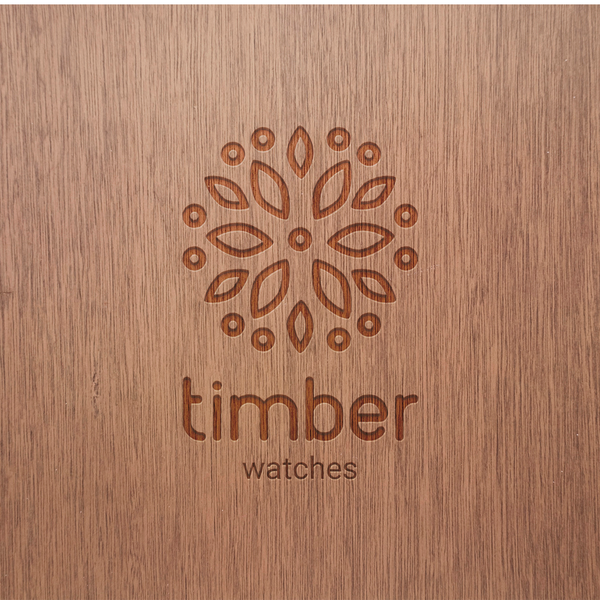 Logo for a wooden watch company