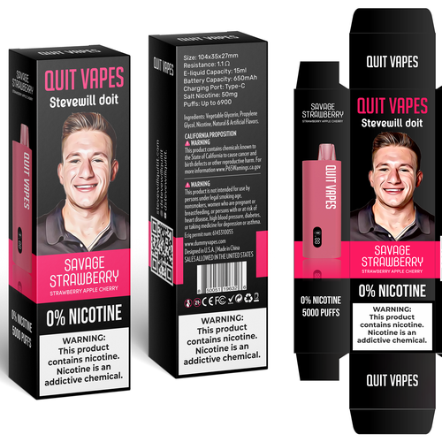 Quit Vape Package for disposable vape device Design by SONUPARMAR