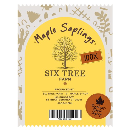 First ever production Maple Syrup Stick label Design by Underowened.Studio