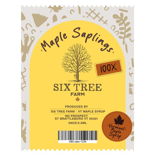 First ever production Maple Syrup Stick label Design by Tsotne N