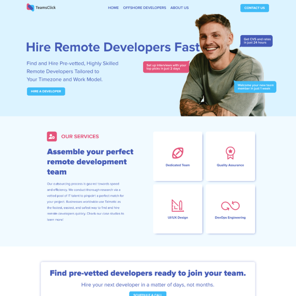 Design Web for TeamsClick