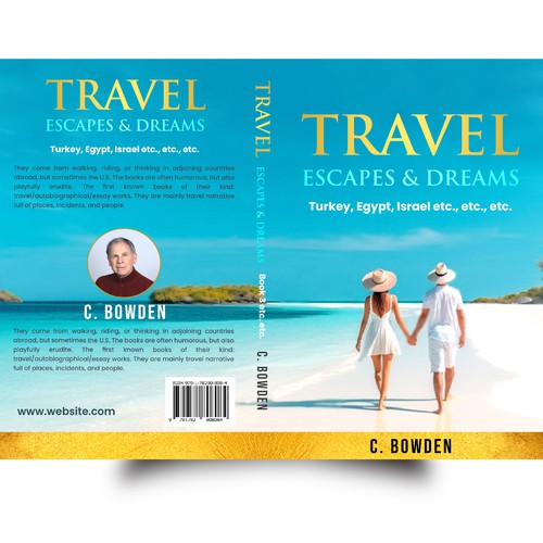 Cover for a travel/autobiography/brief essay book Design by NoBoundaries