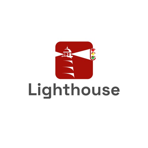 Designs | Design logo of a lighthouse spotlighting a traffic signal ...