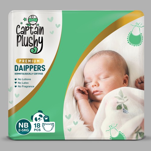 Packaging for playful baby diapers brand Design by Rajith Shantha