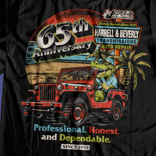 Design di An Old Florida Feeling T-Shirt for Top Auto Repair Shop di Graphics Guru 87