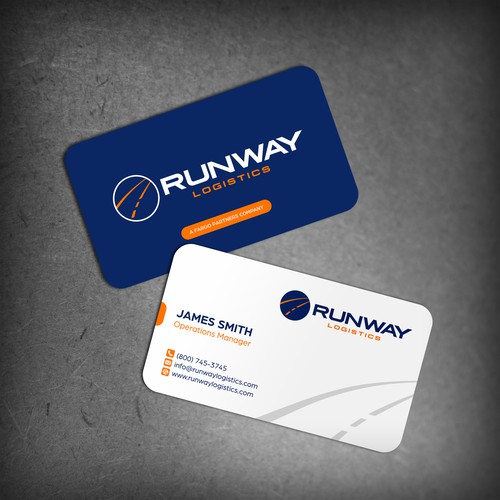 Runway Logistics Business Card Design by HYPdesign