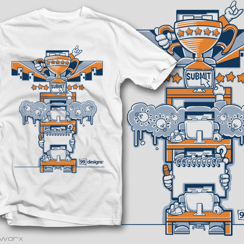 Create 99designs' Next Iconic Community T-shirt Réalisé par xzequteworx
