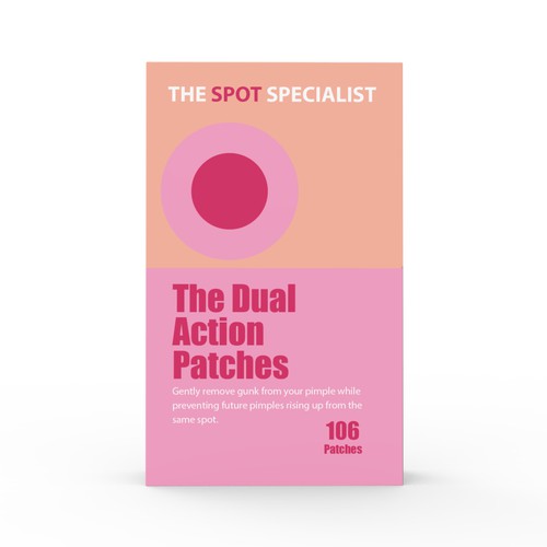 Pimple Patch PACKAGING to appeal to FEMALE BEAUTY user Design by Studio C7
