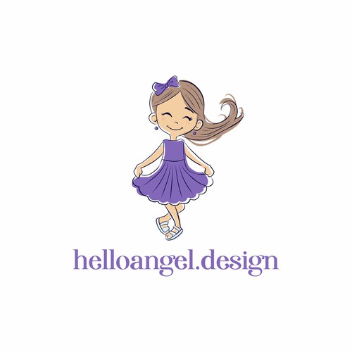 Design Design fun branding pack for little girl's dress brand (logo, biz card, clothing tag, shopping bag) por Hadeboga Studio