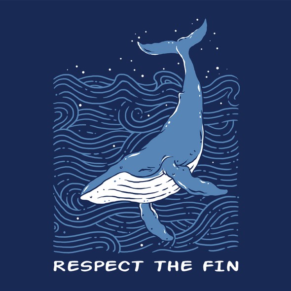 Wild Wings - Mens Whales (Front/Back Print) T-Shirt main image 1