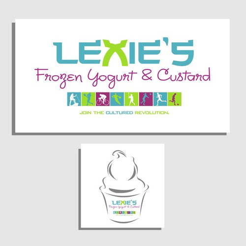 Lexie's™- Self Serve Frozen Yogurt and Custard  Design por dragonflydesigns