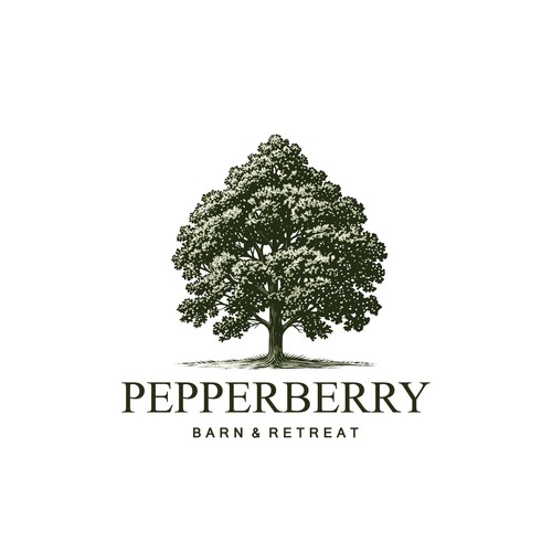 "Pepperberry Barn and Retreat" winning Logo & hosted website