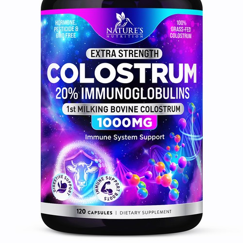 Powerful, Colostrum Design Needed for Nature's Nutrition Design by FreshApple@Michelle