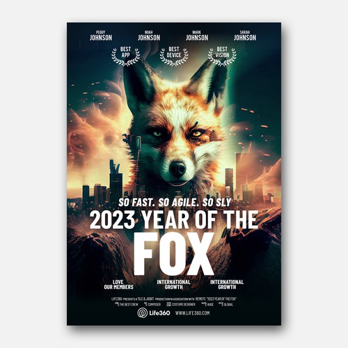 Life360 2023 Year of the Fox Poster Design by YaaFattaah.YaaRazzaaq