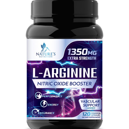 Powerful L-Arginine Capsules Design Needed for Nature's Nutrition Design by Wfemme