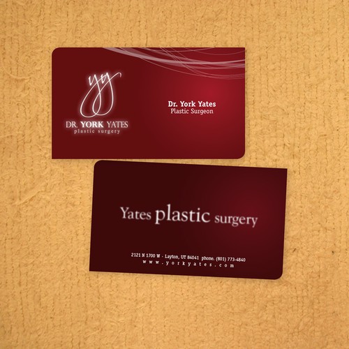 Dr. York Yates Plastic Surgery - business card Design by kendhie