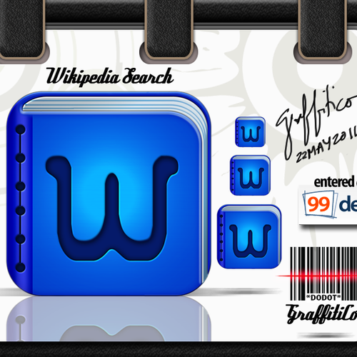 iPhone/iPad Wikipedia App Icon (free copy to all entrants) Design by GraffitiCo