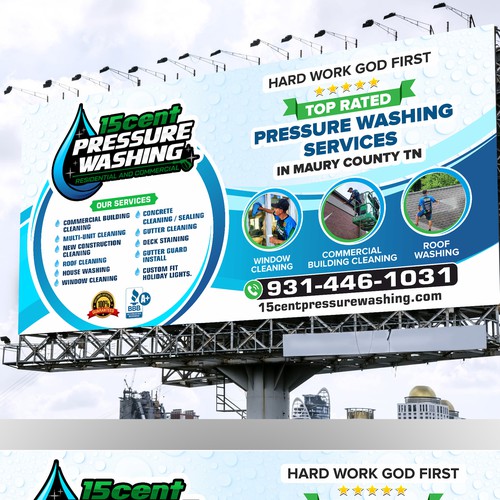 Modern Pressure Washing Billboard Design by JobDONE