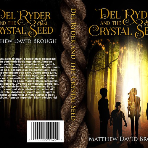 Create an eye catching book cover for middle grade fantasy adventure, Del Ryder and the Crystal Seed Design by WATCH THIS!