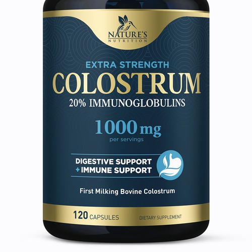 Powerful, Colostrum Design Needed for Nature's Nutrition Design by FreshApple@Michelle