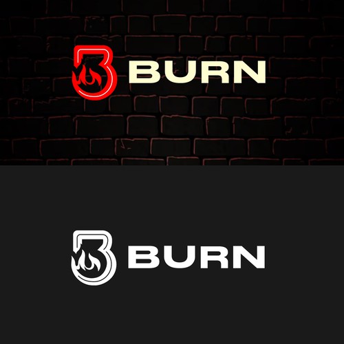 “Design a fierce, industrial-chic brand identity for a HIIT gym called BURN” Design by PrintFactory ™