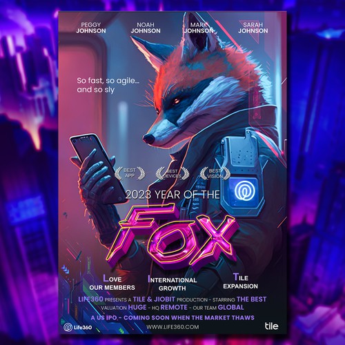 Life360 2023 Year of the Fox Poster Design by Rockinrule