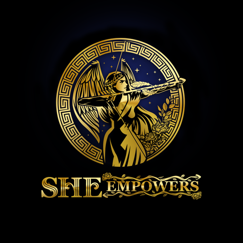 SHEempowers - luxurious design of a woman preferrably in some kind of a circle to appeal to women professionals Design by Insfire!