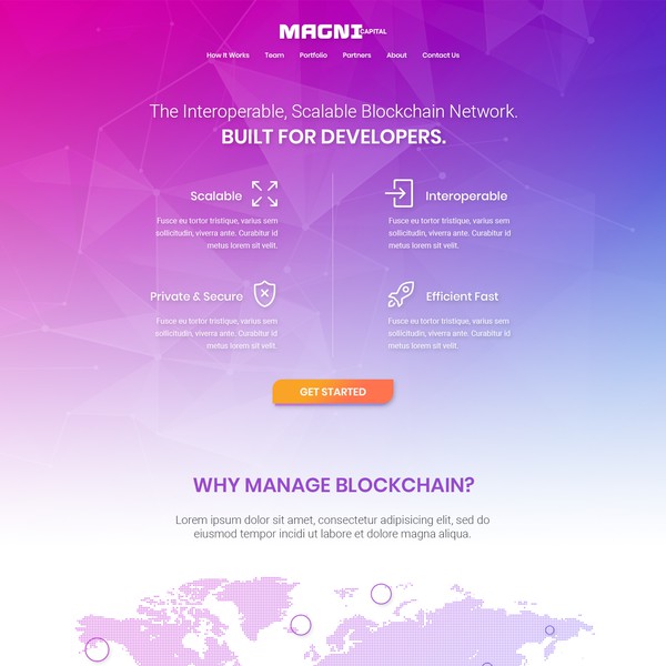 Web Page Design for Blockchain Technology Agency Service