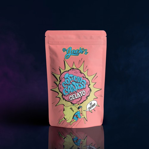 Cotton Candy gelato cannabis bag Design by Aysegul A.