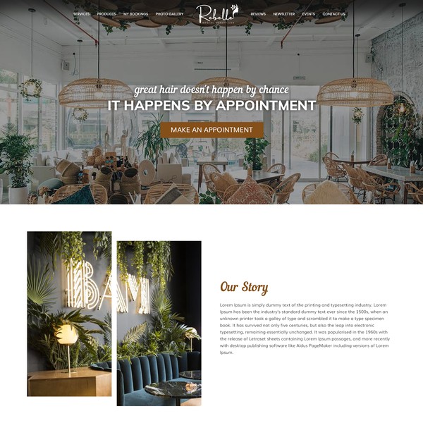 Landing Page for Makeup Studio