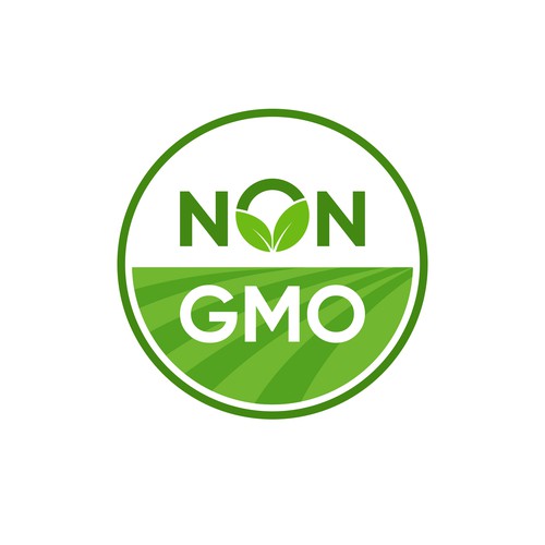 Food Packaging NON-GMO Logo Design réalisé par Midas™ Studio`s