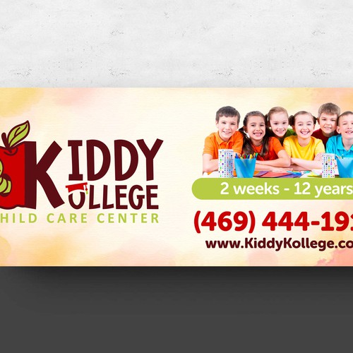 Playful, professional signage for child care center Design by STMRM