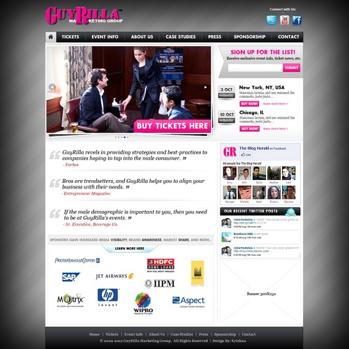 Website Layout - GuyRilla Marketing Group デザイン by KrishnaCreation