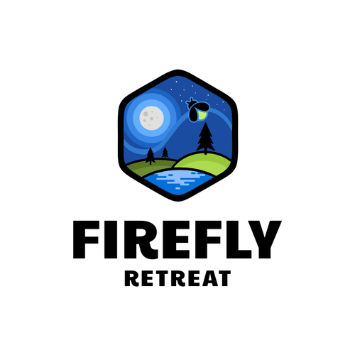 Firefly Retreat. Fun logo inspiring families to explore the outdoors! Design réalisé par hidra ✅