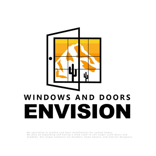 Design a modern eye-catching logo Window/Door company. Lets go! Design by designedbyjeriz▲