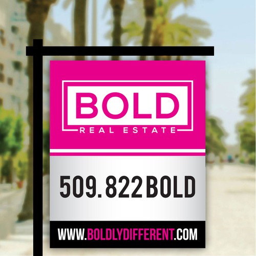 Bold Real Estate Sign Design by icon89GraPhicDeSign