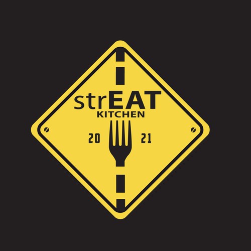 strEAT Kitchen Logo Design by Fortuna Design