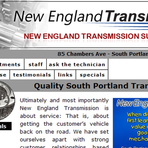 Maine Transmission & Auto Repair Website Banner Ontwerp door tebzil