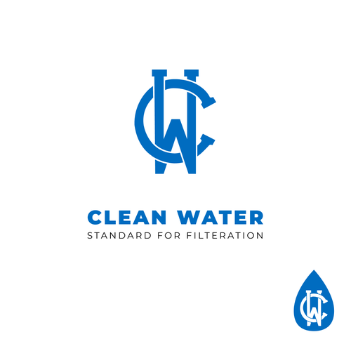 Simple Clean Logo for Water Filtration Company Design by Hieu (Hue) Lam