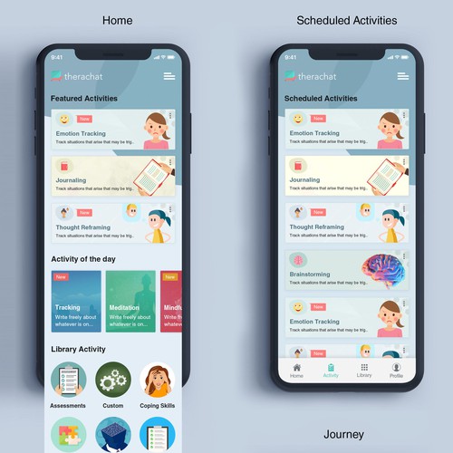 Mental Health App needs fresh design ideas Réalisé par xPrtDesigner